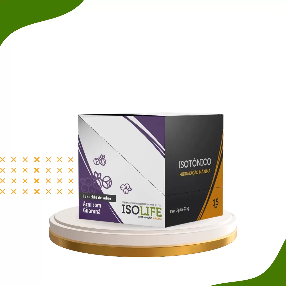 ISO LIFE ISOTONICO, 15 SACHET - SABOR AÇAÍ COM GUARANÁ