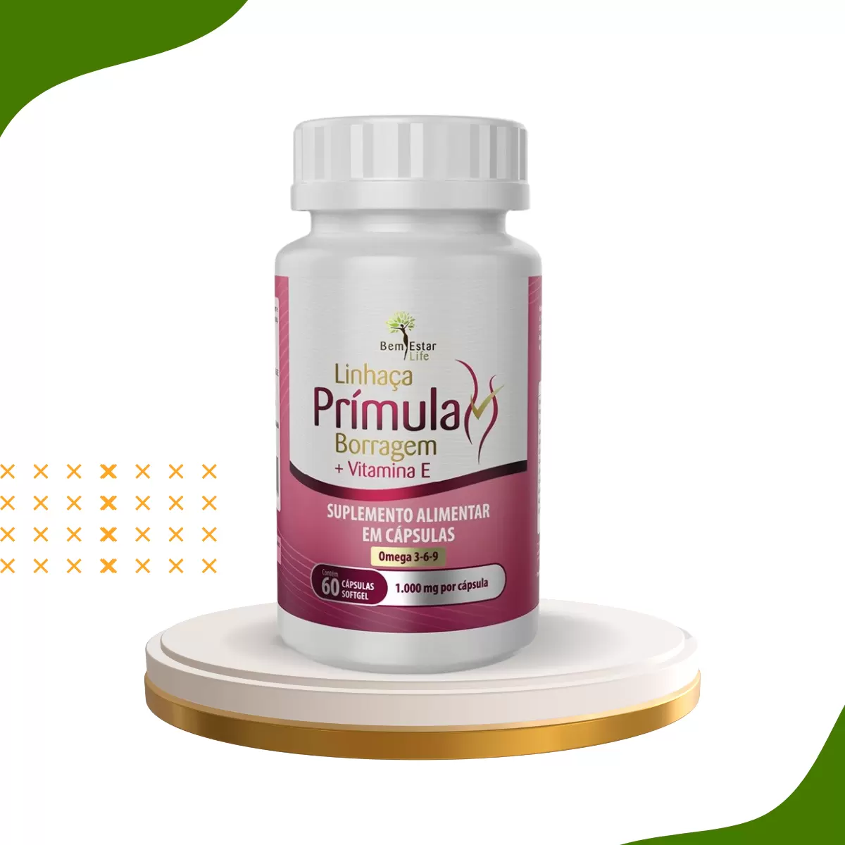 PRIMULA, LINHAÇA E BORRAGEM - 60 CAPSULAS