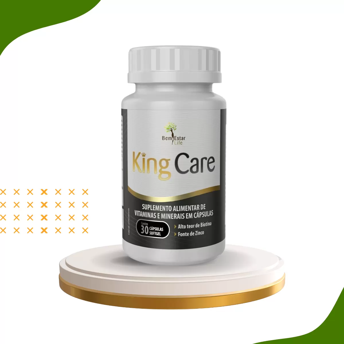 KING CARE - CABELO, BARBA E UNHAS FORTES