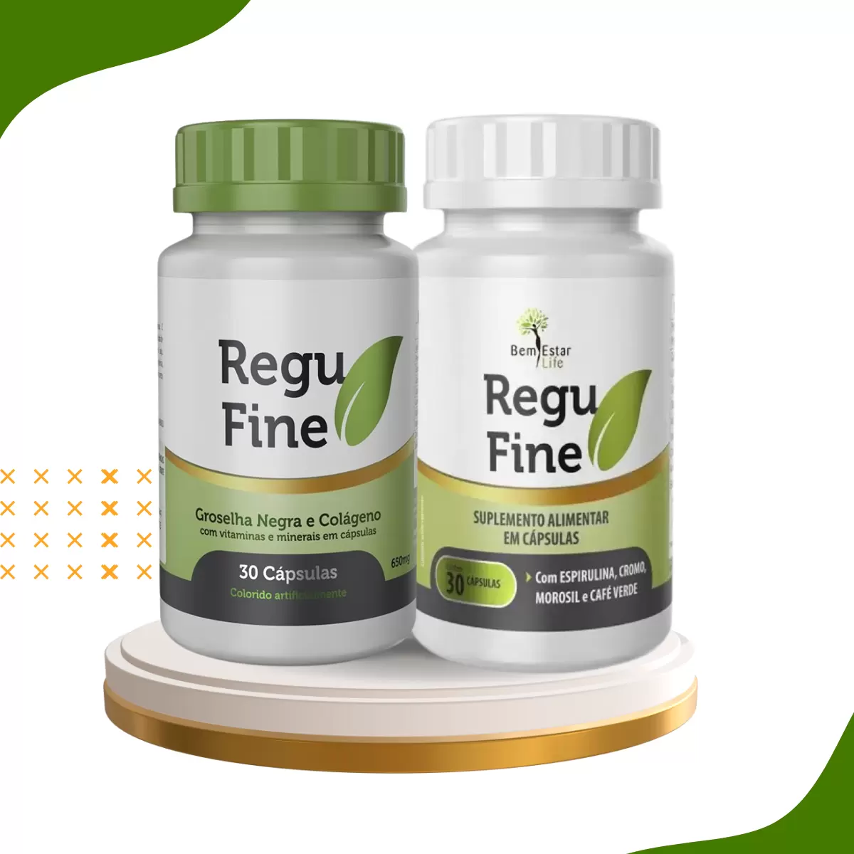 REGU FINE GROSELHA NEGRA- ORIGINAL 30 CAPS + REGU FINE MOROSIL E CAFE VERDE