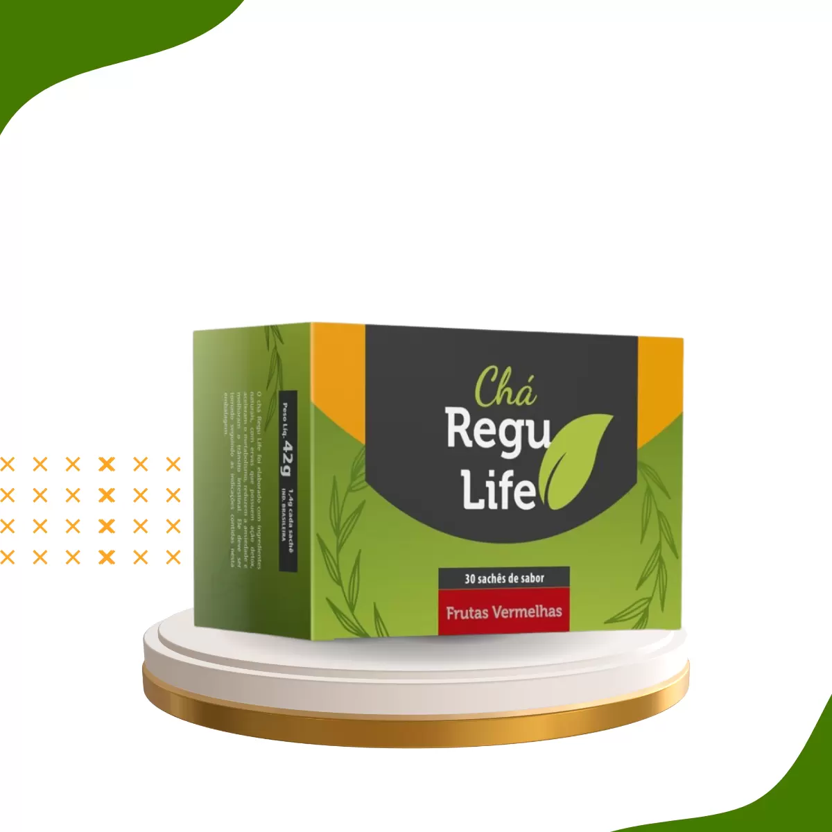 CHA REGU LIFE 30 SACHET -SABOR FRUTAS VERMELHAS