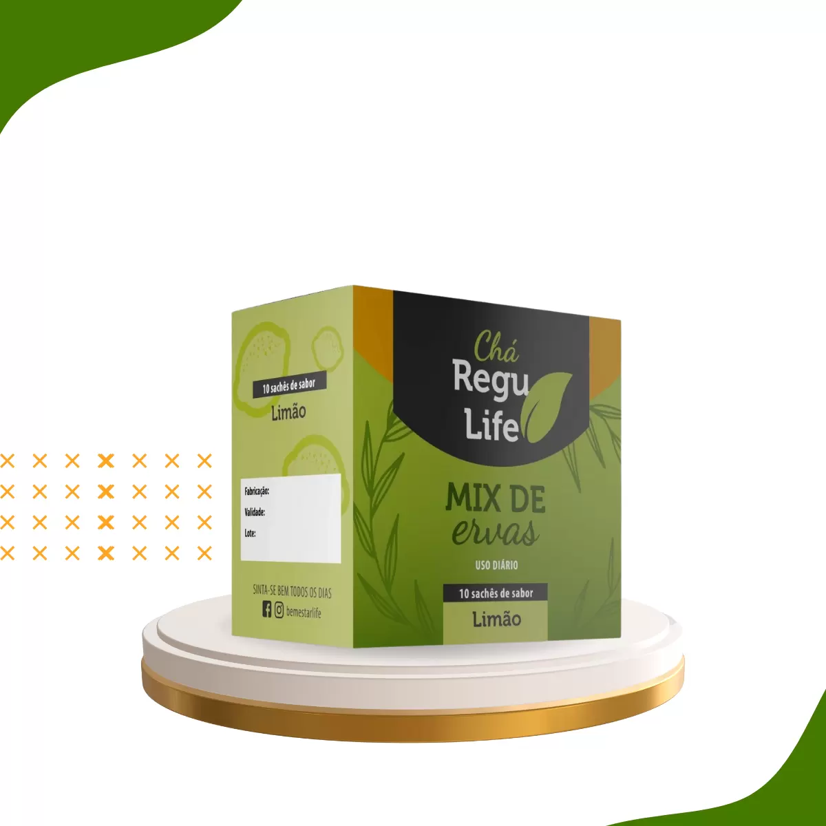 CHÁ REGU LIFE - 10 SACHET LIMÃO