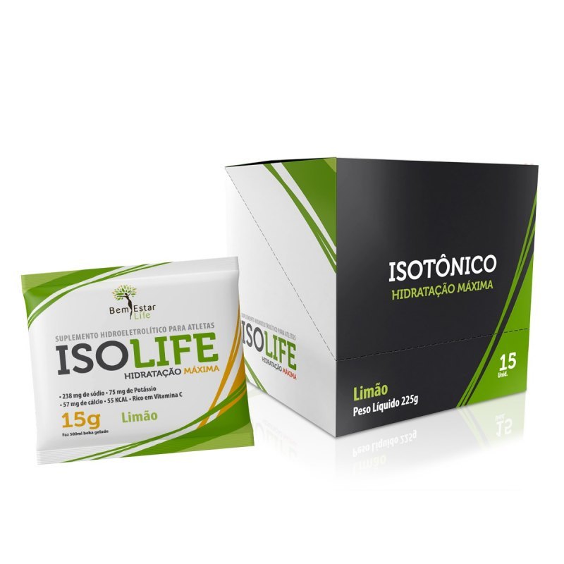 ISO LIFE ISOTONICO, 15 SACHET - SABOR LIMAO