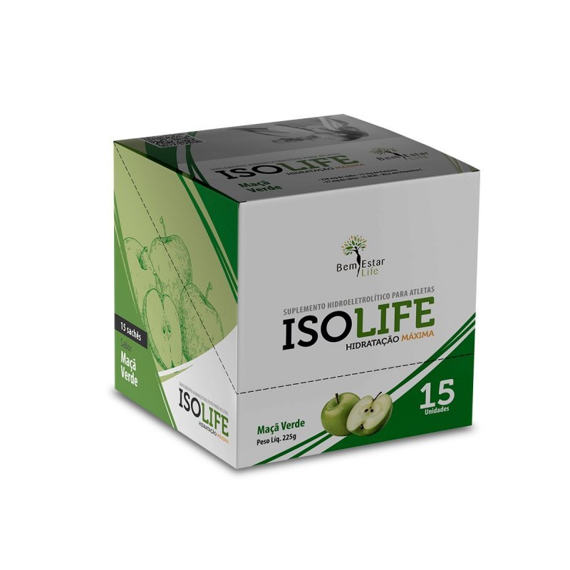 ISO LIFE ISOTONICO, 15 SACHET - SABOR MAÇA VERDE