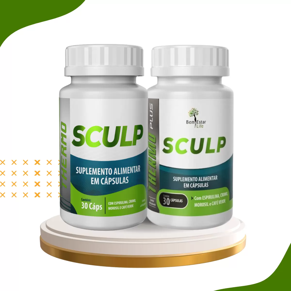 INIBIDOR DE APETITE- SCULP THERMO 30 CAPS + SCULP THERMO PLUS