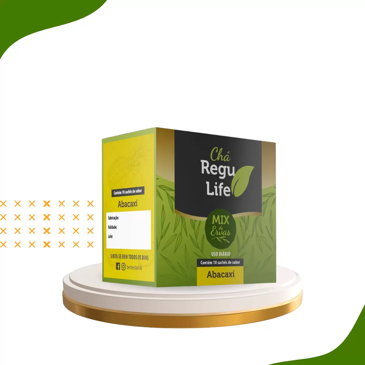 CHÁ REGU LIFE - 10 SACHET ABACAXI