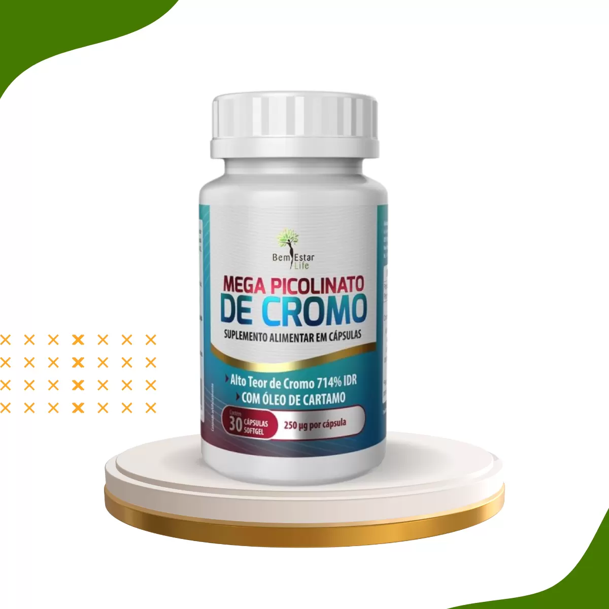 MEGA PICOLINATO DE CROMO - 30 CAPSULAS 