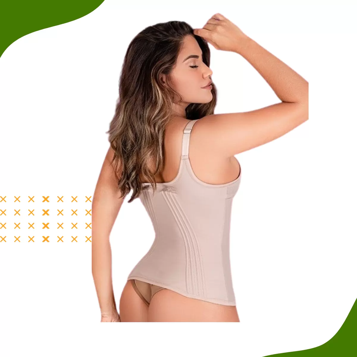 CINTA CAMISETE BUSTO PRÉ MOLDADO COR BEGE