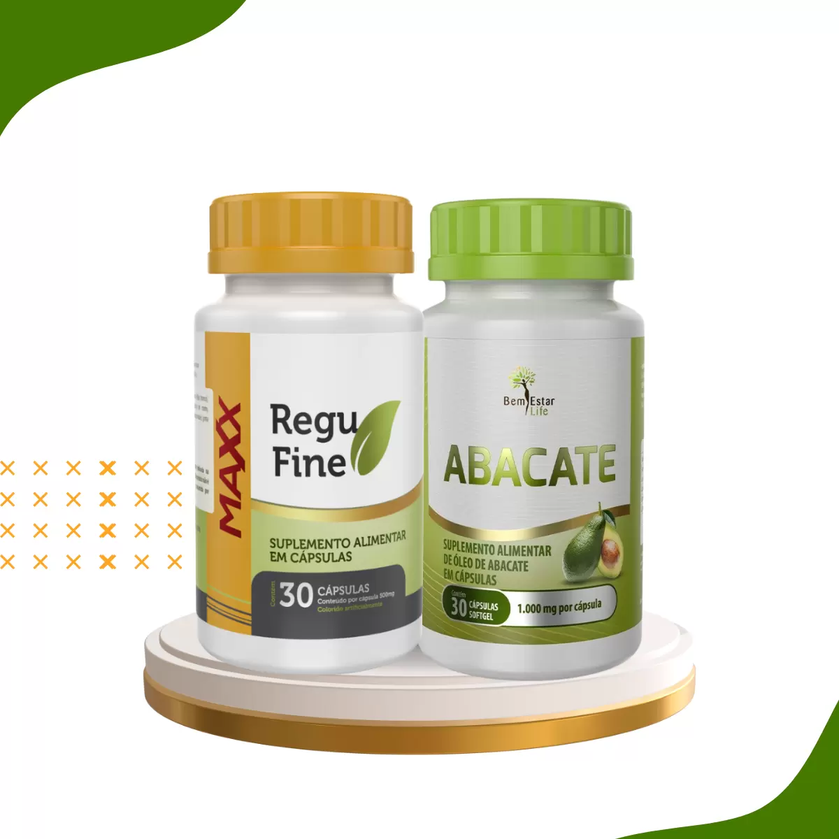 INIBIDOR DE APETITE- REGU FINE MAXX + ABACATE 30 CAPS- Kit 30 dias